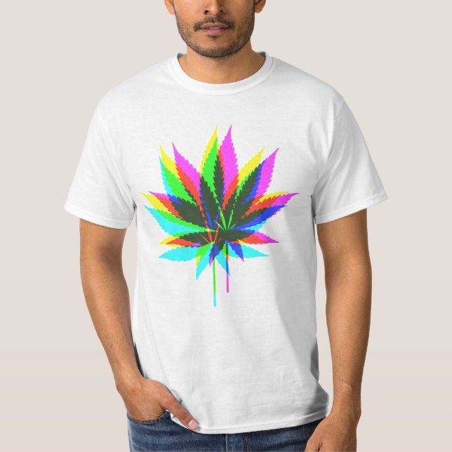 Wilde Pflanze - Neonfarben + Ihre Ideen T-Shirt (Vorderseite)