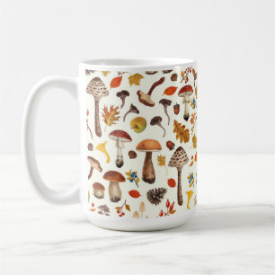 Wilde Pilze auf weißem Boden Kaffeetasse