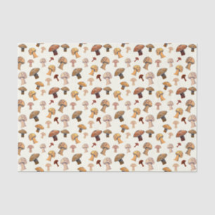 Wilde Pilze handGezeichnet Wasserfarbenwald Seidenpapier