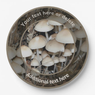 Wilde Pilze Natur Personalisiertes Party Pappteller