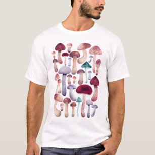 Wilde Pilze-Sammlung Wasserfarbe  T-Shirt
