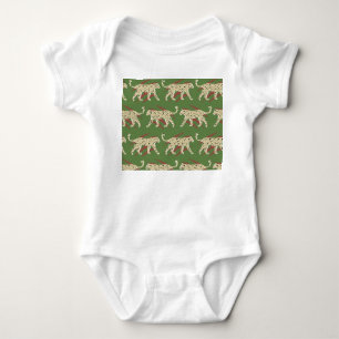 Wilde Pinselstriche: Leopard in Wiederholung Baby Strampler