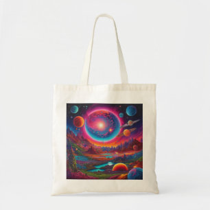 Wilde Planeten Psychedelische Kunst Tragetasche