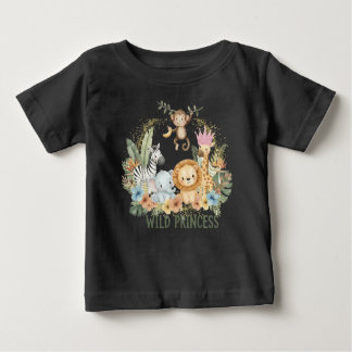 Wilde Prinzessin - Dschungeltiere Baby T-shirt