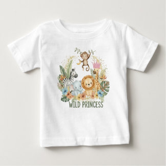 Wilde Prinzessin - Dschungeltiere Baby T-shirt