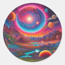 Wilde psychedelische Planetenkunst
