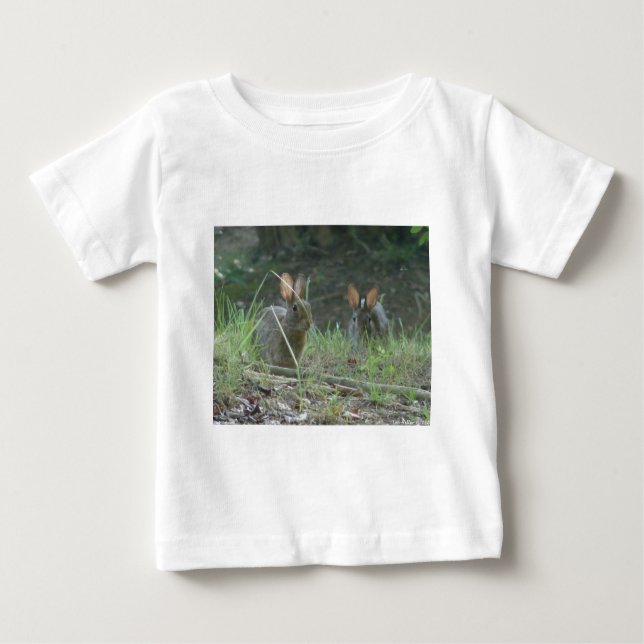 Wilde Rabbits Eastern Cottontail Pair Apparel Gesc Baby T-shirt (Vorderseite)