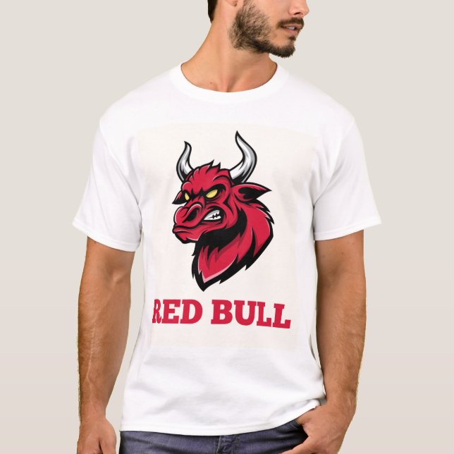 Wilde Red Bull Kopf T-Shirt (Vorderseite)