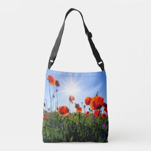 Wilde Red Poppies-Blume Tragetaschen Mit Langen Trägern