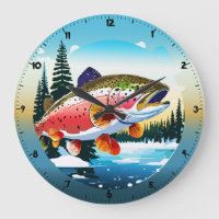 Wilde Regenbogenforelle Rocky Mountain Stream Uhr