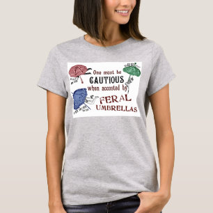 Wilde Regenschirm-viktorianisches surrealistisches T-Shirt