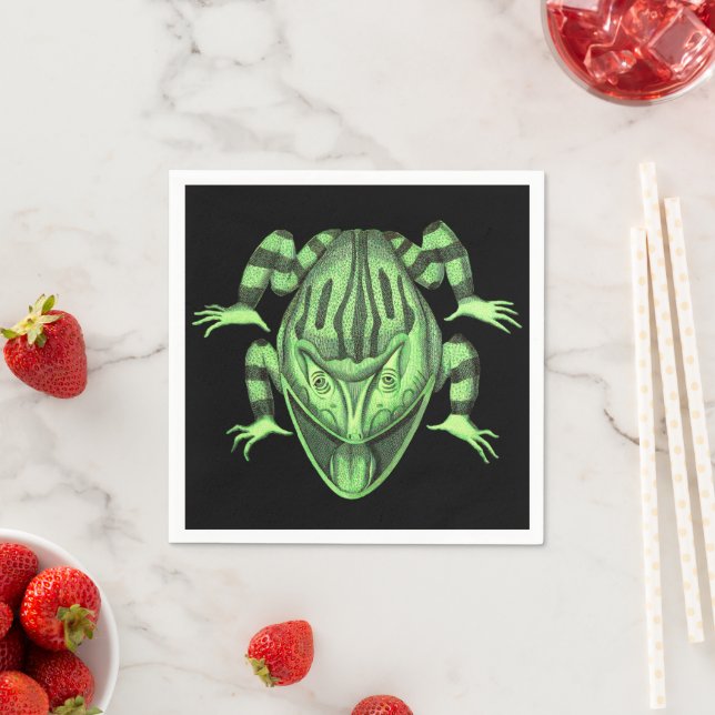 Wilde Reptilien Die Halloween-Toad Serviette (Beispiel)