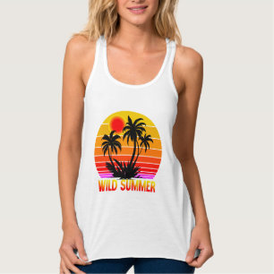 Wilde Retro-Sommer-Stimmung-62827 Kapuzenpullover Tank Top
