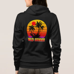 Wilde Retro-Sommer-Vibes mit Palmen-Design Hoodie