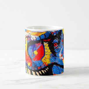 Wilde Retro-T-Rex-Dinosaurier-Fusion Kaffeetasse