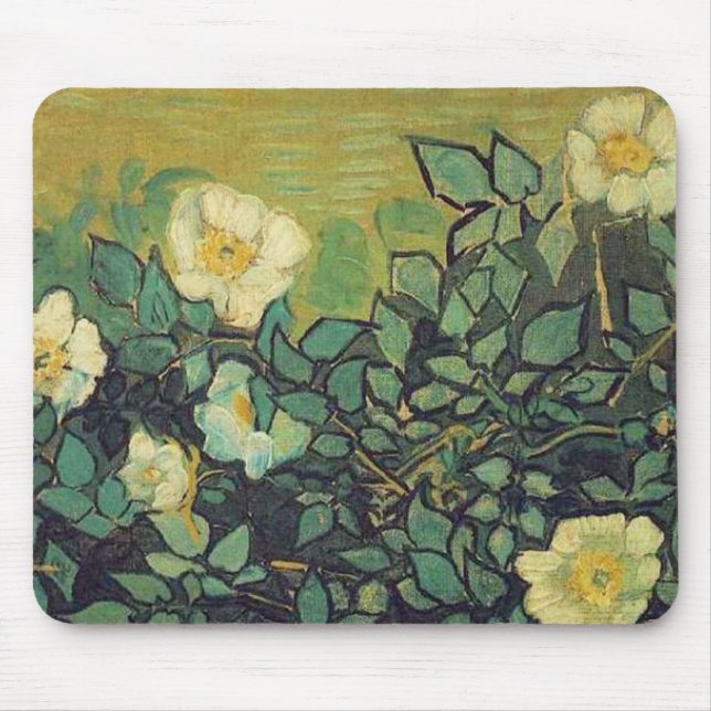Wilde Rose,1890. Vincent van Gogh. Mousepad (Vorne)
