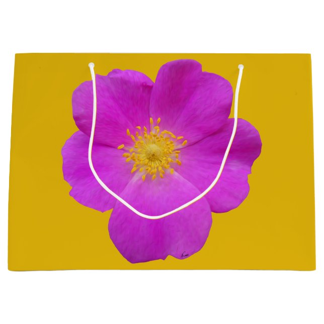 Wilde Rose 2 Große Geschenktüte (Vorderseite)