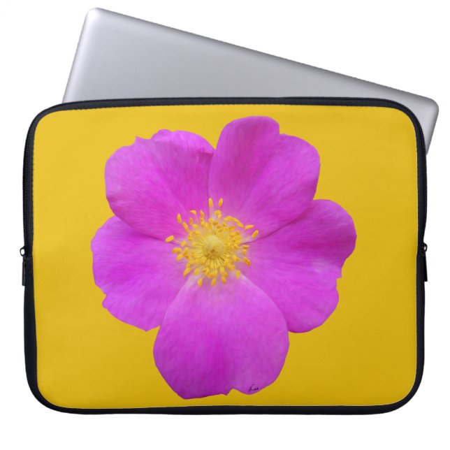 Wilde Rose 2 Laptopschutzhülle (Vorderseite)