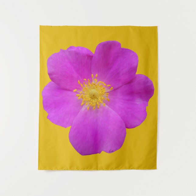 Wilde Rose 2 Wandteppich (Vorderseite)