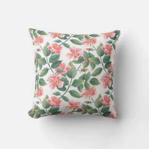 Wilde Rose Aquarellmuster nahtlos. Blume, l Kissen