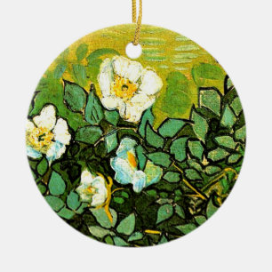 Wilde Rose, berühmtes Gemälde von Van Gogh, Keramik Ornament
