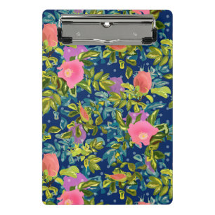 Wilde Rose, blauer Hintergrund, wilde Rose, Rose, Mini Klemmbrett