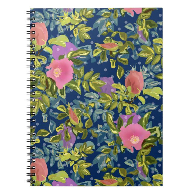 Wilde Rose, blauer Hintergrund, wilde Rose, Rose,  Notizblock (Vorderseite)