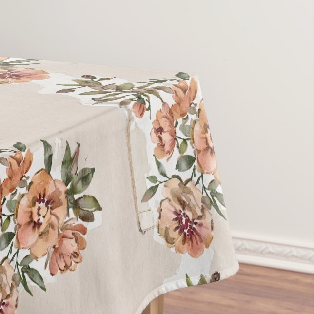 Wilde Rose blüht Tischdecke (Beispiel)