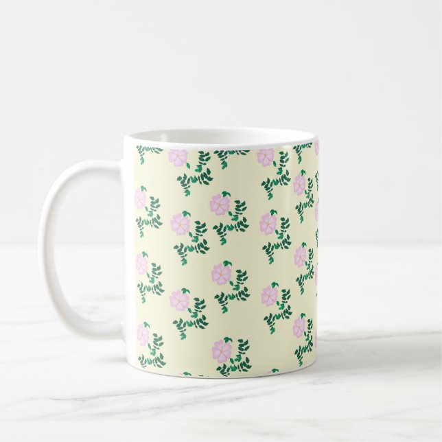 Wilde Rose Blume Kaffeetasse (Links)
