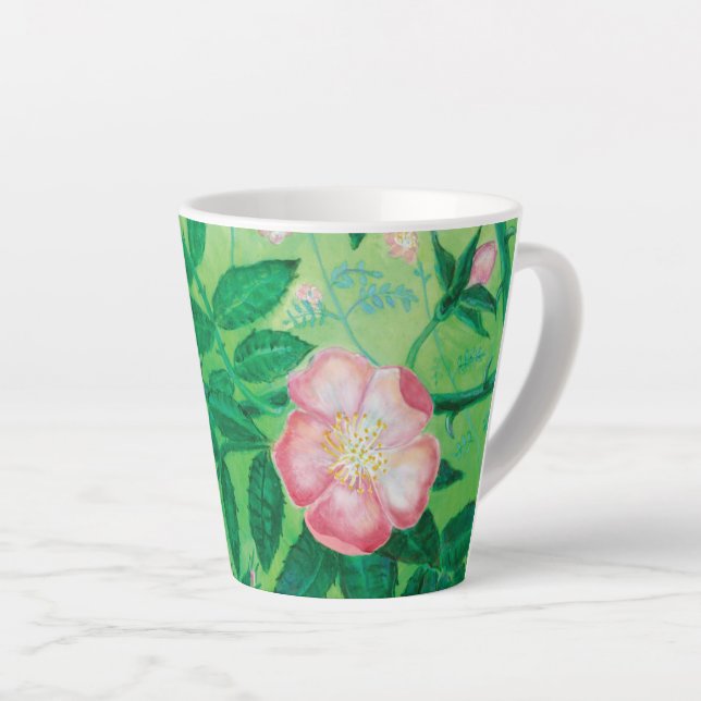 Wilde Rose Blume Kleine Milchtasse (Rechte Ecke)