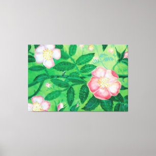 Wilde Rose Blume Leinwanddruck