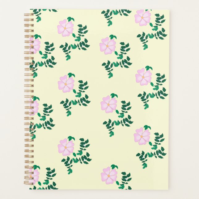 Wilde Rose Blume Planer (Vorderseite)