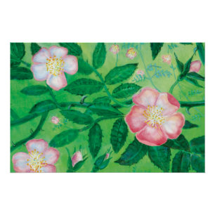 Wilde Rose Blume Poster