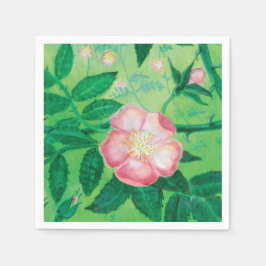 Wilde Rose Blume Servietten