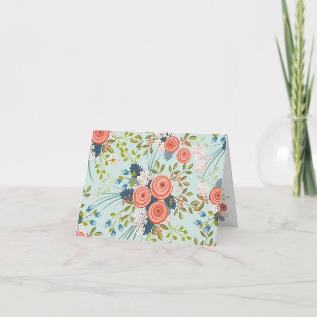 Wilde Rose Blumengarten Blank Notecard Karte (Vorderseite)