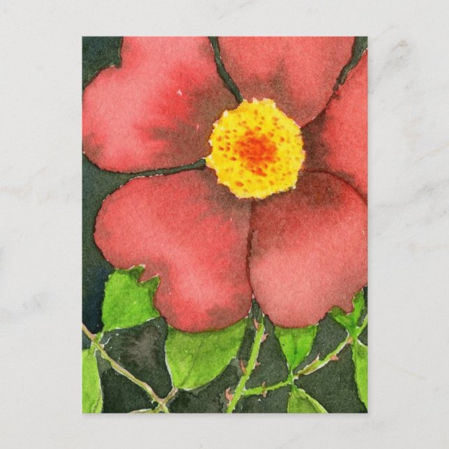 Wilde Rose Blumenkarte Postkarte (Vorderseite)