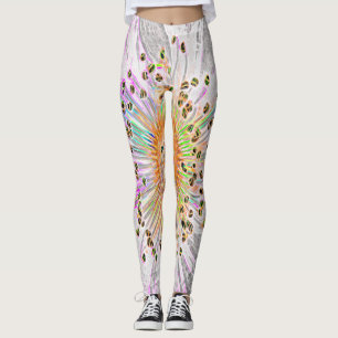 Wilde Rose Design-Leggings in Pastellen Leggings