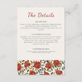 Wilde Rose Floral Petals Garden Affair Wedding Begleitkarte