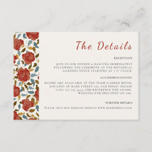 Wilde Rose Floral Petals Garden Affair Wedding Begleitkarte