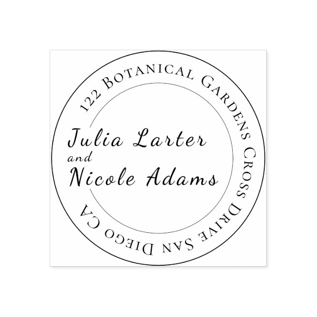 Wilde Rose Floral Petals Garden Affair Wedding Gummistempel (Prägung)