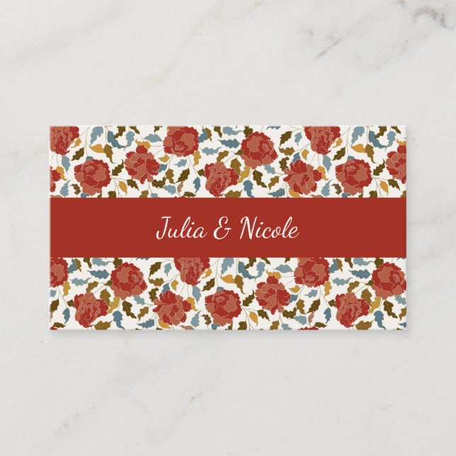 Wilde Rose Floral Petals Garden Affair Wedding Platzkarte (Vorderseite)