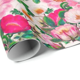 Wilde Rose Geschenkpapier