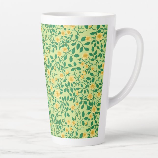 Wilde Rose in Gelb und Grün Milchtasse (Rechts)