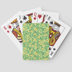 Wilde Rose in Gelb und Grün Spielkarten