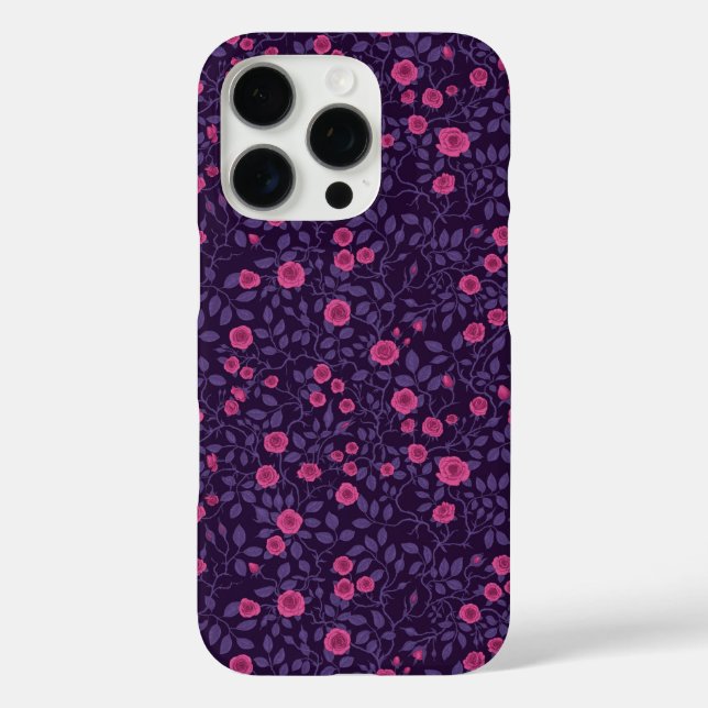 Wilde Rose in Rosa und lila Case-Mate iPhone Hülle (Rückseite)