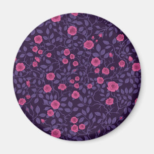 Wilde Rose in Rosa und lila Magnet