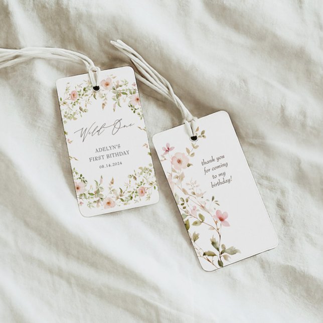 Wilde Rose Kinder zum ersten Geburtstag Geschenkanhänger (Von Creator hochgeladen)