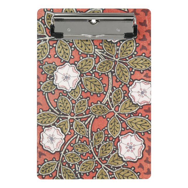 Wilde Rose Kunst Illustration Blume Vintag Mini Klemmbrett (Vorderseite)