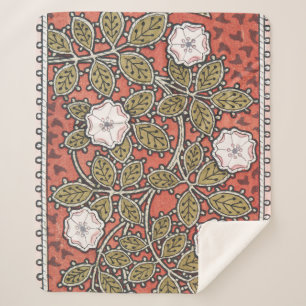 Wilde Rose Kunst Illustration Blume Vintag Sherpadecke