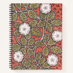 Wilde Rose Kunst Illustration Blume Vintage Notizbuch